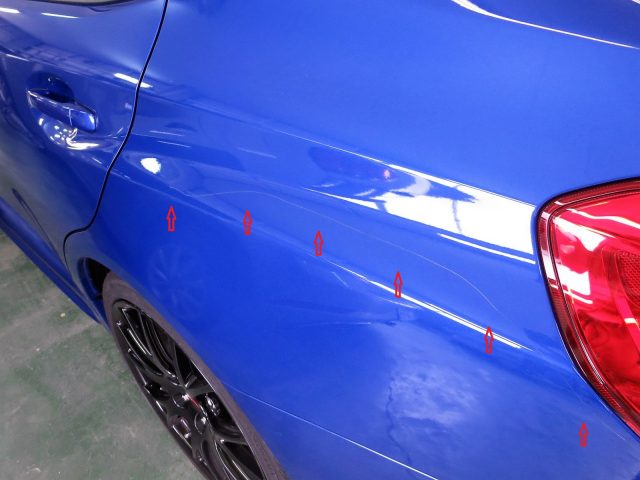 スバル Wrx いたずら傷 修理 塗装 事例 保険修理 板金塗装はインターパシフィック